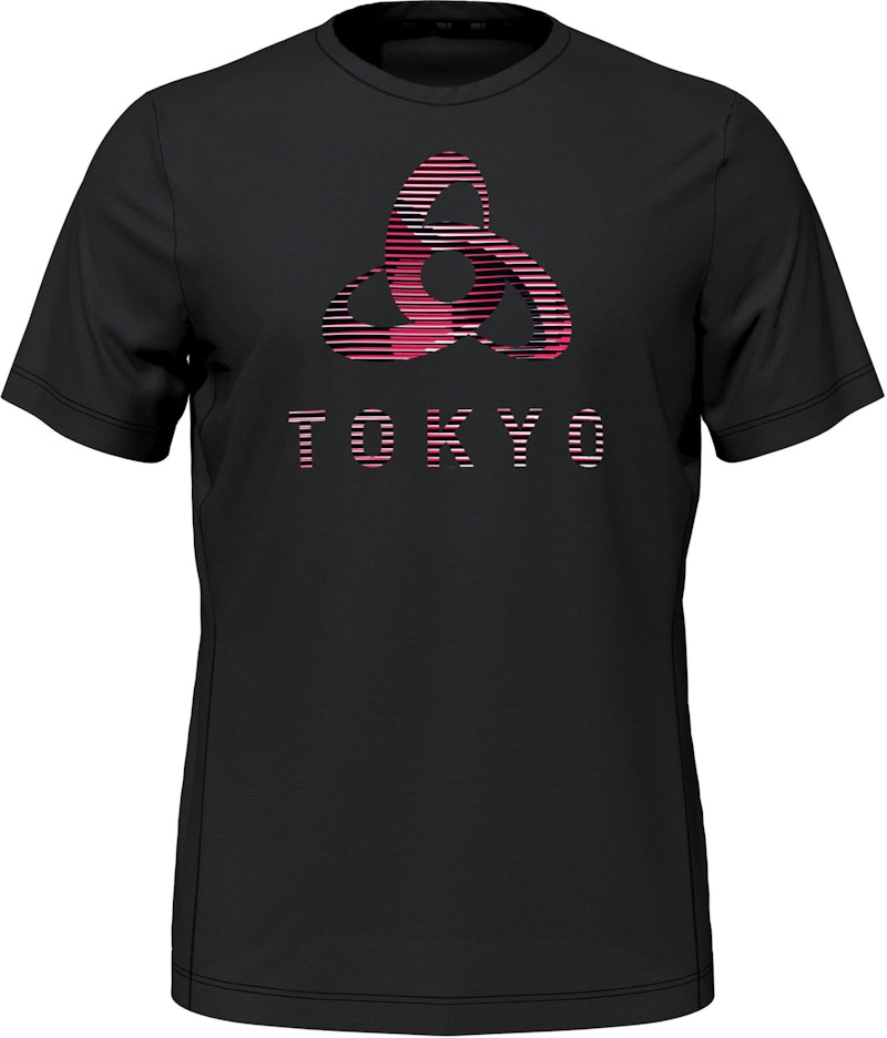 Pánské běžecké triko s krátkým rukávem Odlo T-shirt s/s crew nwck Element Light Print Černá S