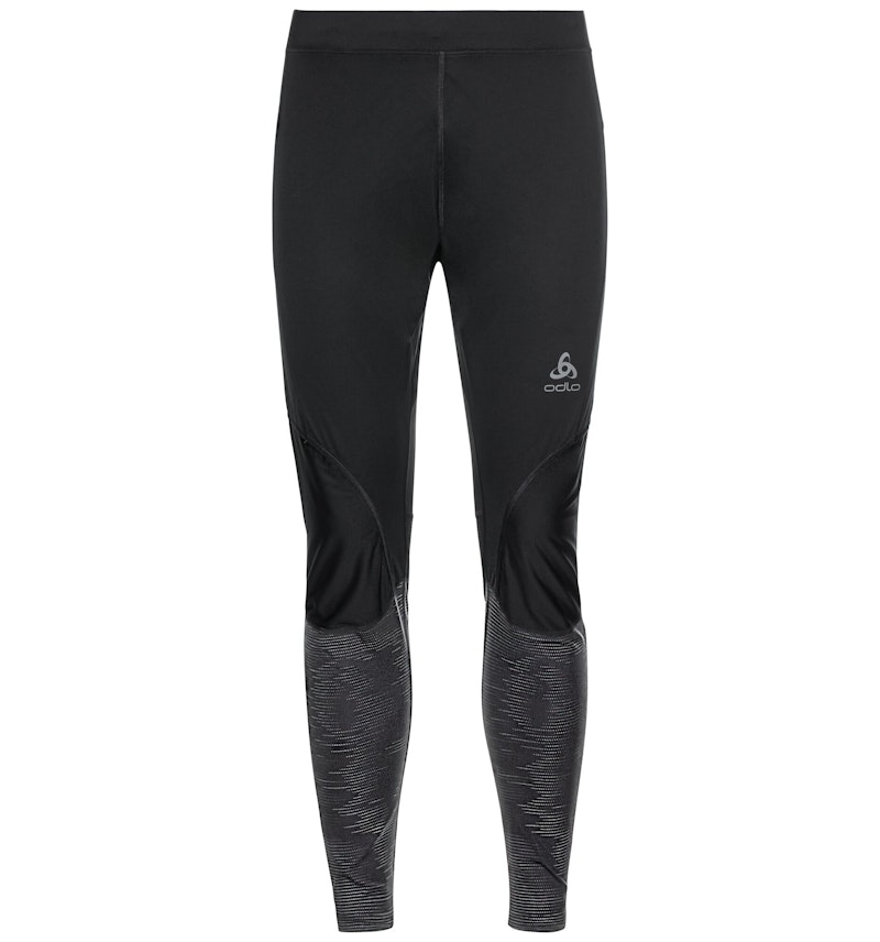 Pánské zimní běžecké kalhoty Odlo ZEROWEIGHT WARM REFLECTIVE Černá L