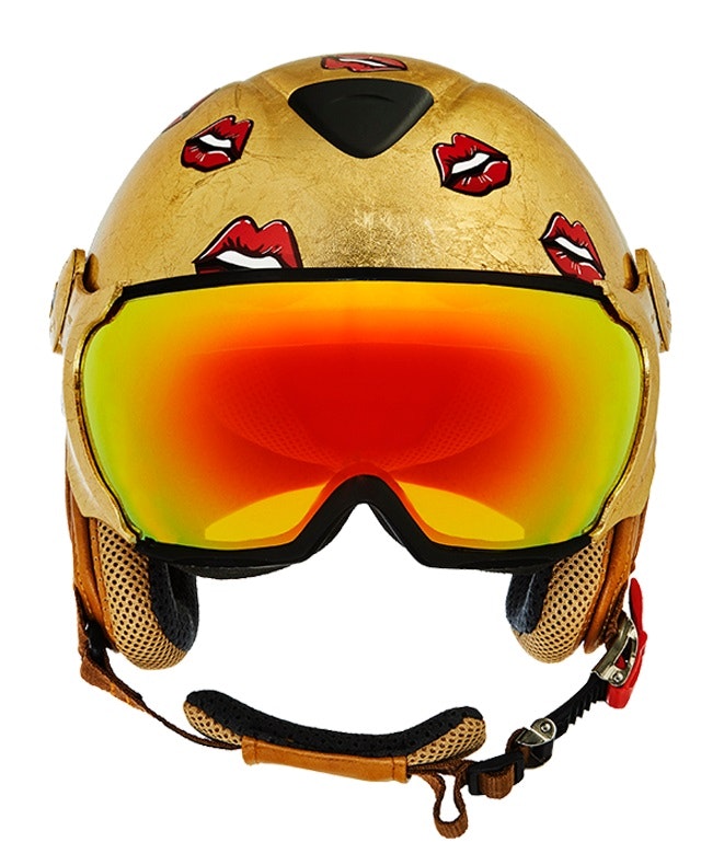 Lyžařská helma s 24K zlatem Bomber DEE ALI KISS S Žlutá 2021/2022