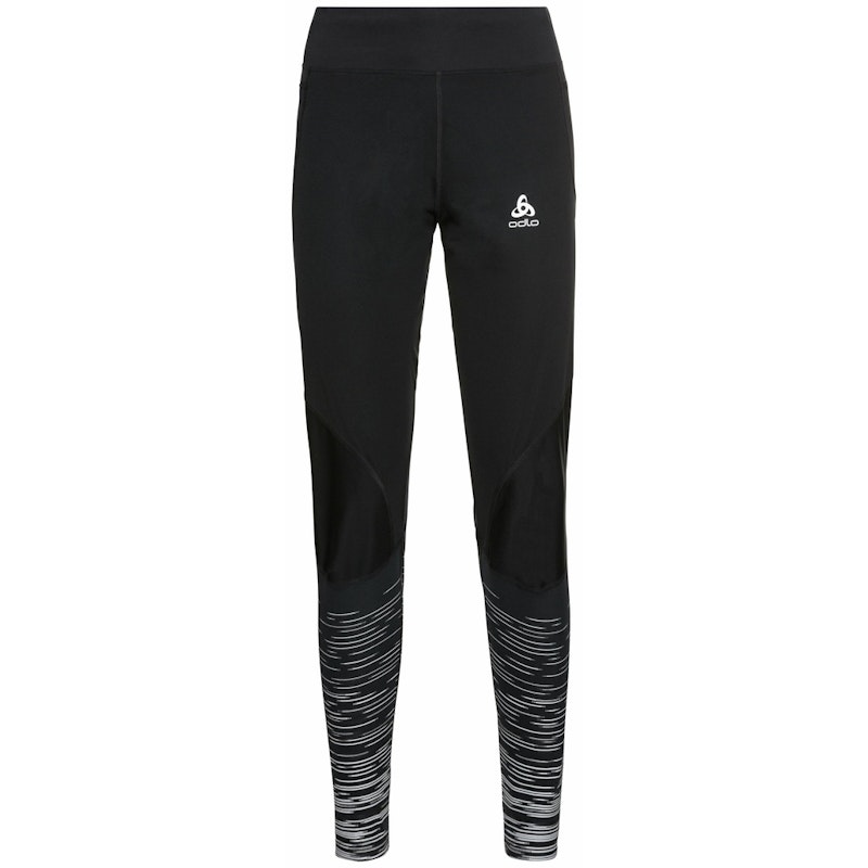 Běžecké kalhoty Odlo ZEROWEIGHT WARM REFLECTIVE Černá XS