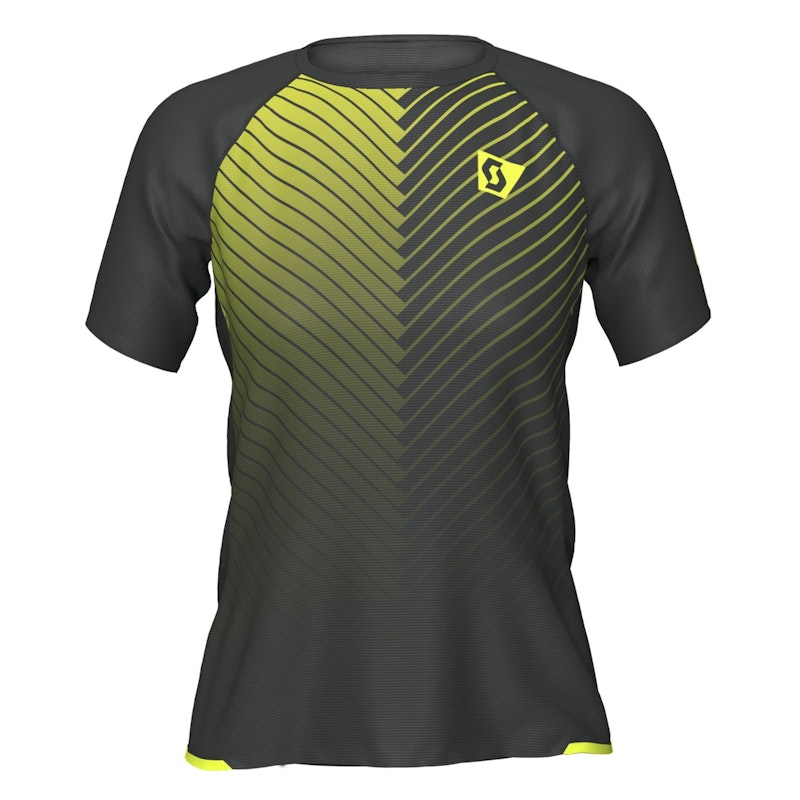 Dámské běžecké triko Scott Shirt W's RC RUN s/sl black/yellow Černá M
