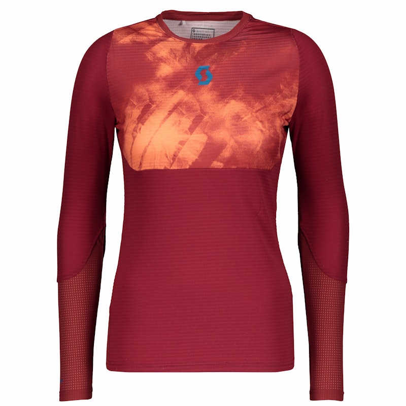 Dámské běžecké triko s dlouhým rukávem Scott Shirt W's Kinabalu Run l/sl Červená L