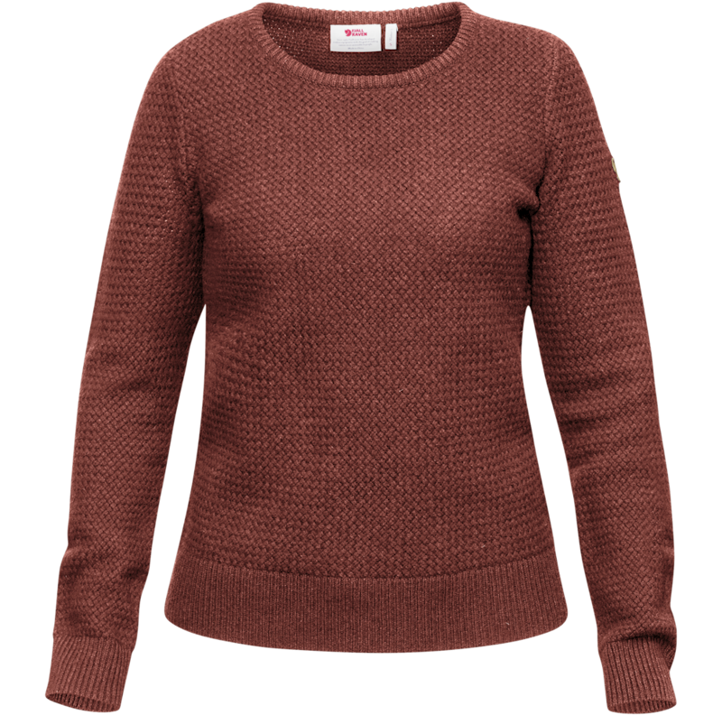 Dámský svetr z jehněčí vlny FjällRäven Övik Structure Sweater Purpurová S