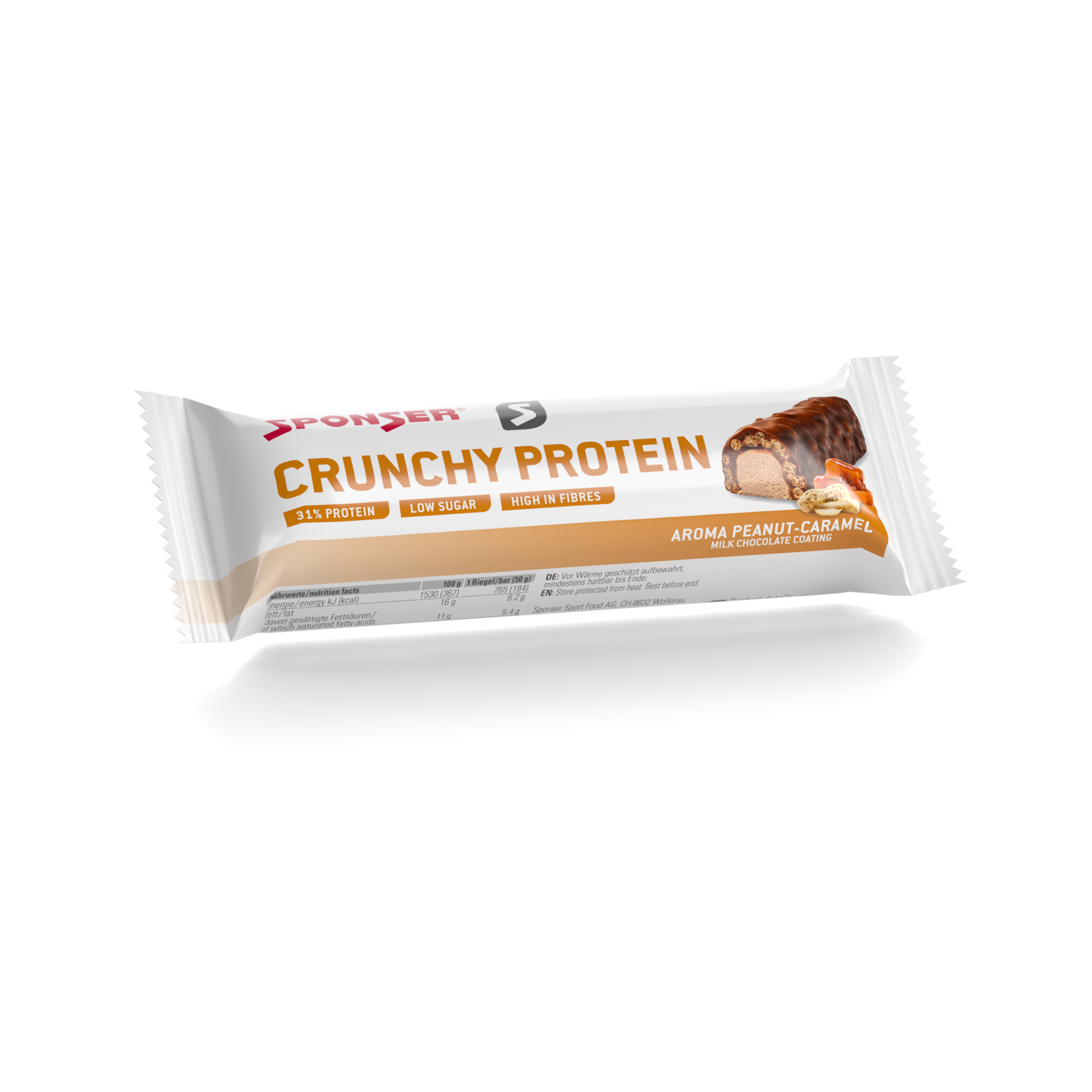 Sponser Crunchy protein 50g Peanut-Caramel